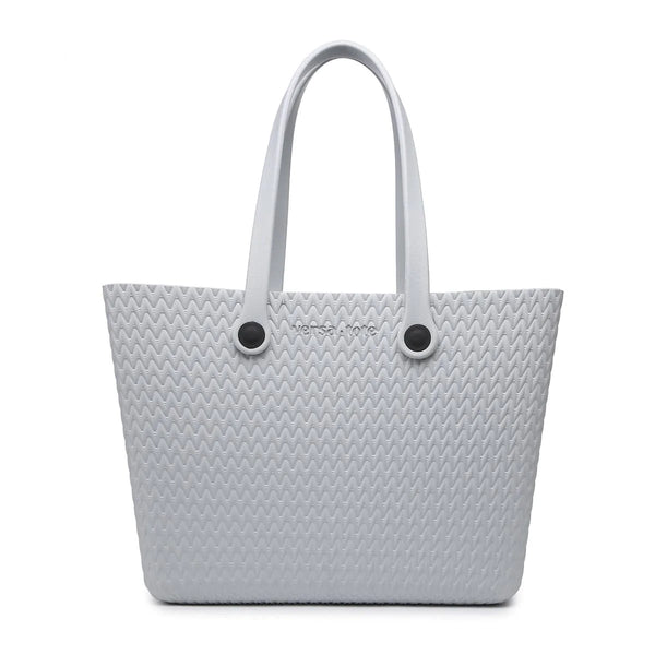 Carrie Textured Versa Tote - Grey