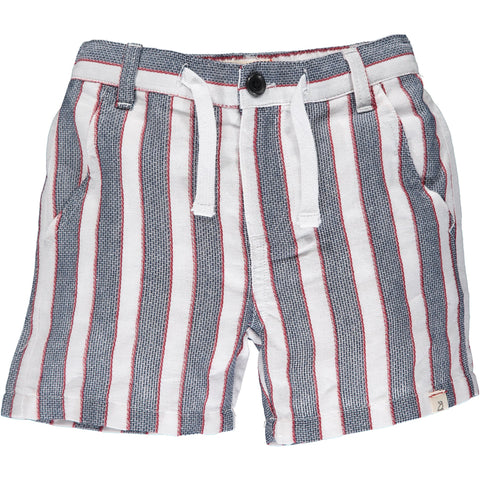 Crew Navy/White/Red Stripe Boys Shorts