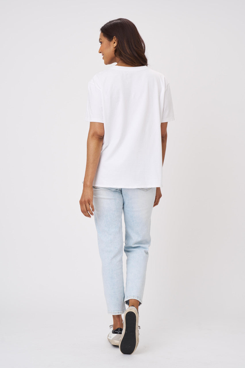 Ladies High Waisted Stone Wash Jeans