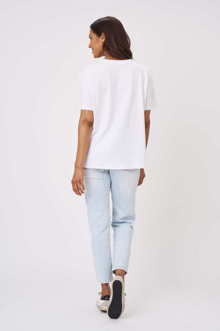 Ladies High Waisted Stone Wash Jeans