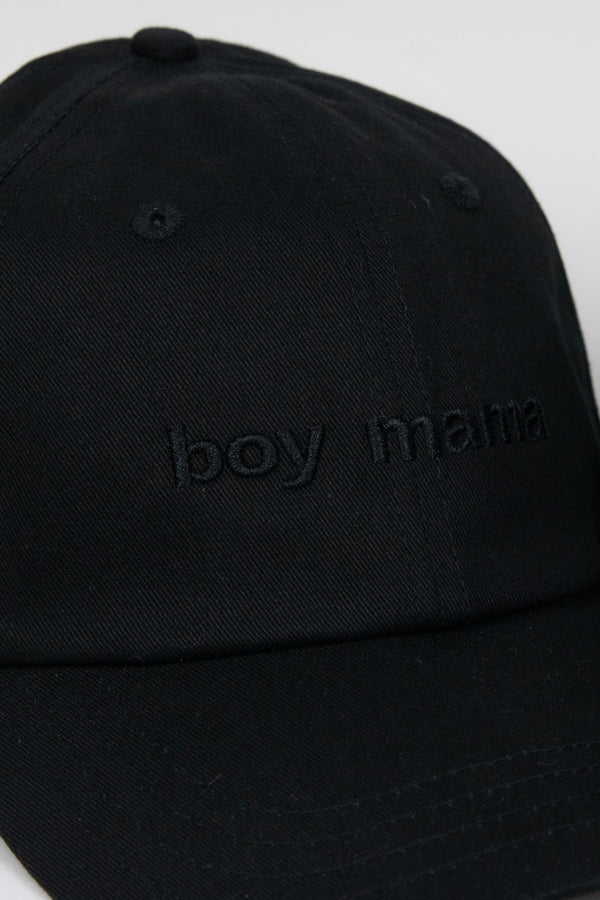 Boy Mama Baseball Hat - Black