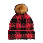 Toddler Red/Black Buffalo Check Hat