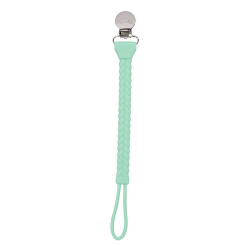 Mint Braid - Sweetie Strap Silicone Pacifier Clip