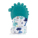 Teal Dino Silicone Teething Mitts