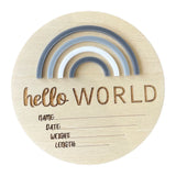 Birth Announcement - Hello World Rainbow