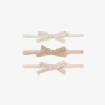 Sparkle Lace Bow Headband - 3PK