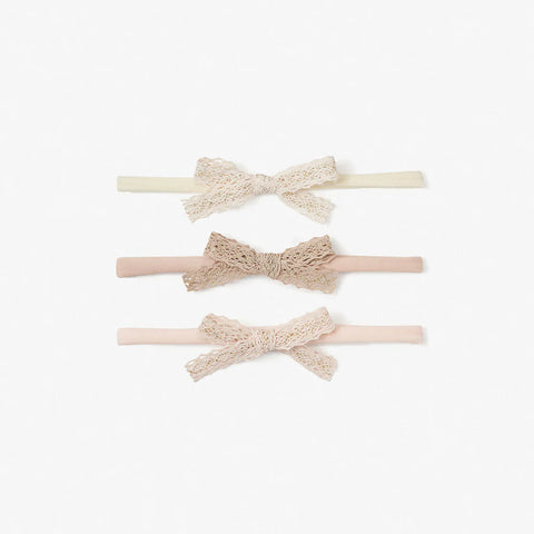 Sparkle Lace Bow Headband - 3PK