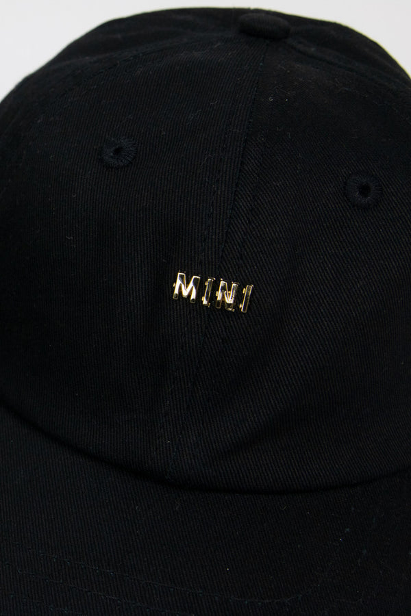 Mini Baby/Toddler Micro Gold Baseball Hat - Black