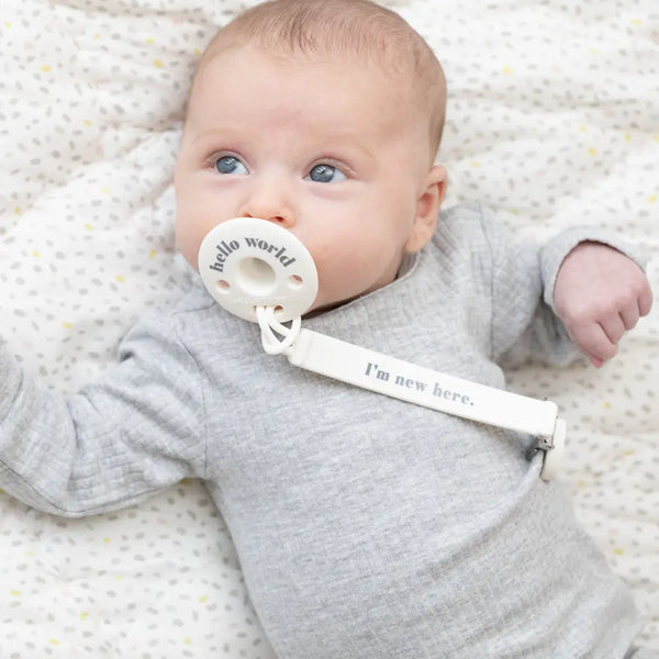 Pacifier Clip - New Here