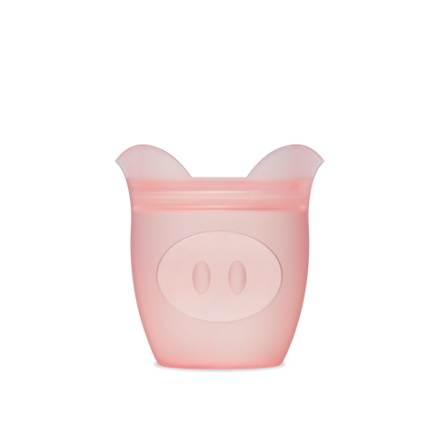 Pink Pig Zip Top Baby Snack Container