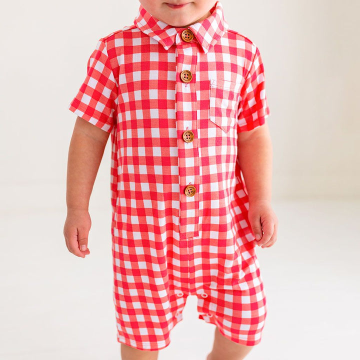 Polly S/S Collared Henley Romper