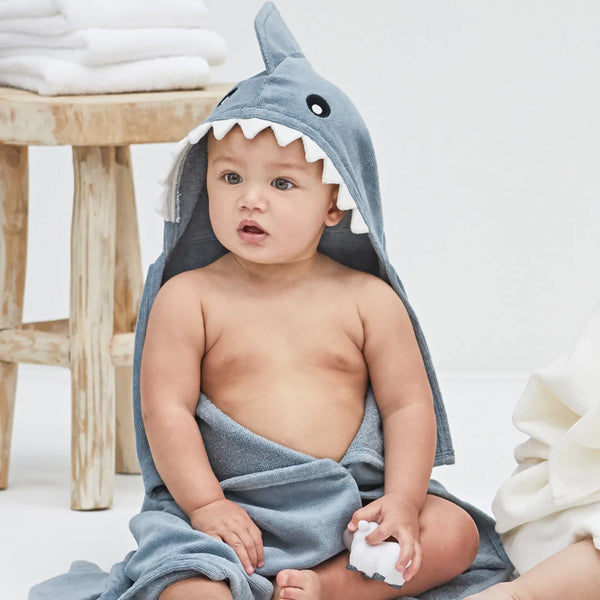 Shark Hooded Baby Bath Wrap