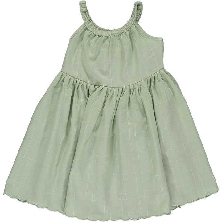 Stella Dress - Sage Grid