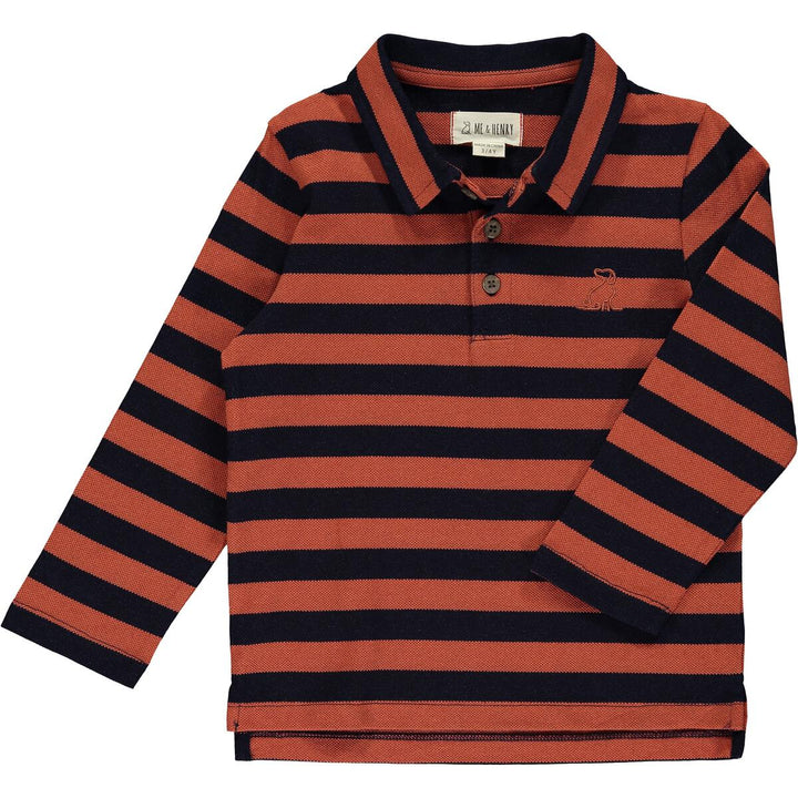 Sumter Polo - Rust/Navy Stripe