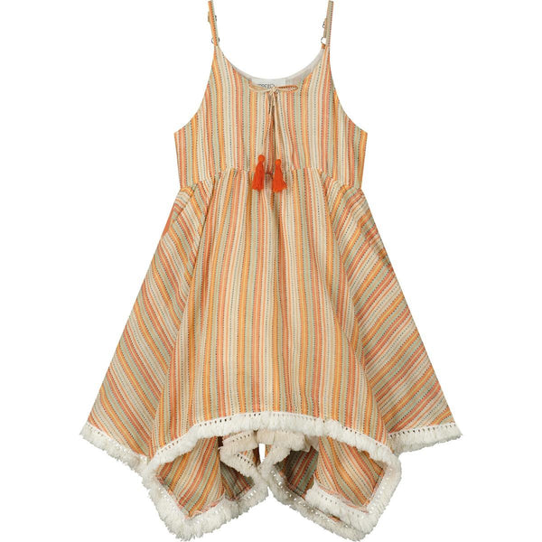 Woodstock Orange Multi Stripe - Mini Dress