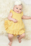 Infant Yellow Pin-Stripe Sleeveless Dress